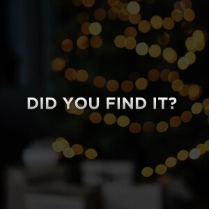 DID YOU FIND IT | Aaron Holbrough