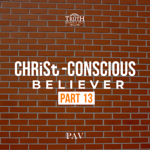 The CHRiSt-Conscious Believer [Part 13] — PAV