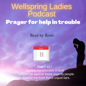 Women from Wellspring Sharing for Lent - Day 11 Prayer for Help in Trouble