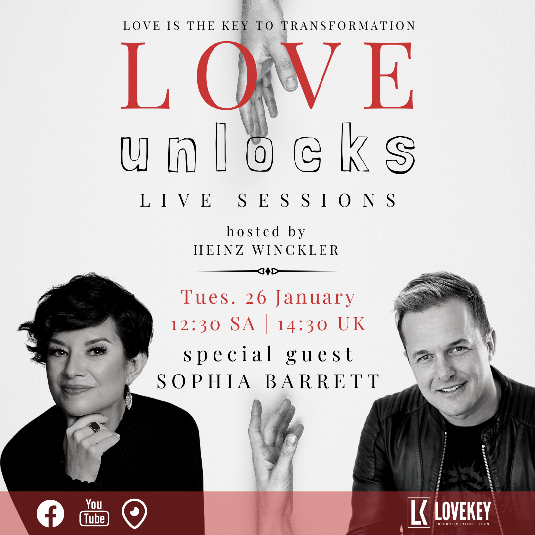 Love Unlocks Live Session with Sophia Barrett hosted by Heinz Winckler