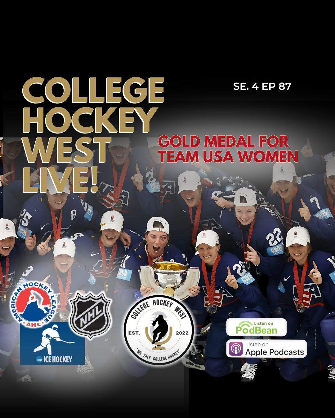 College Hockey West LIVE!   Se 4 Ep 87 April 20, 2025