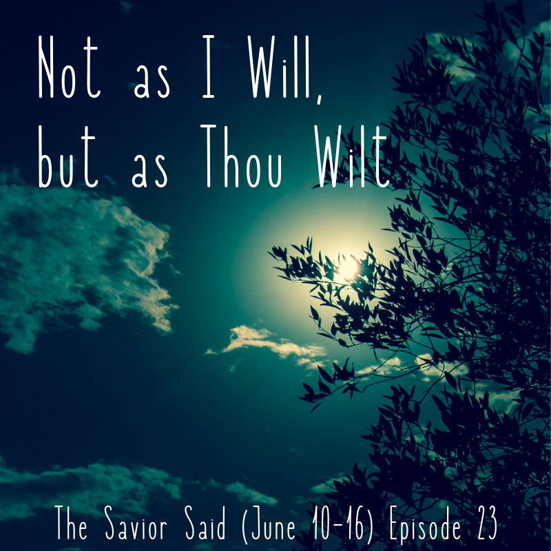 Episode 23 june 10 16 not as i will but as thou wilt 