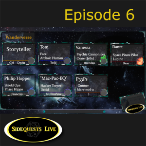 Wanderverse RPG - Episode 6 - Homebrew Sci-Fi RPG with SideQuests Live