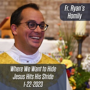 342. Fr. Ryan Homily - Where We Want to Hide, Jesus Hits His Stride