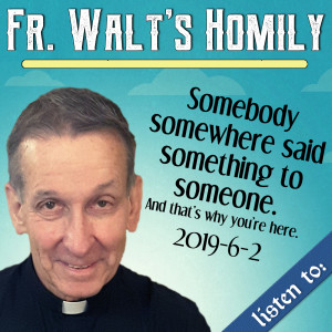 47. Fr. Walt homily - Somebody somewhere said something to someone