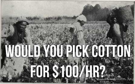 Episode 109: Would You Pick Cotton for $100 an Hour?