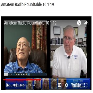 Amateur Radio Roundtable Oct 1, 2019