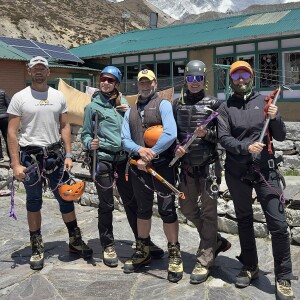Lunatic Fringe up Island Peak