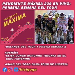 PENDIENTE MÁXIMA 239: Primera semana del Tour de France