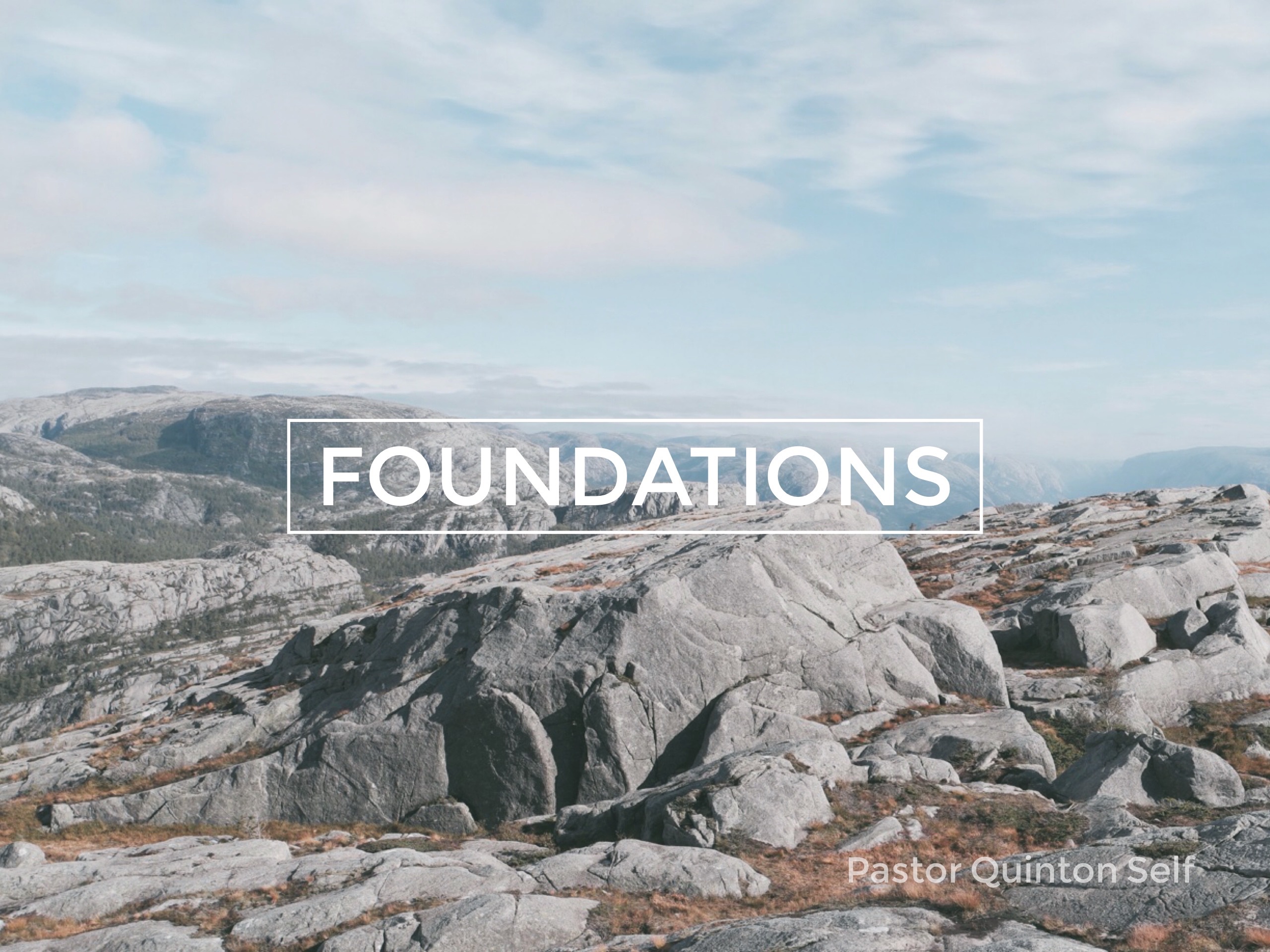 Foundations, Part 1