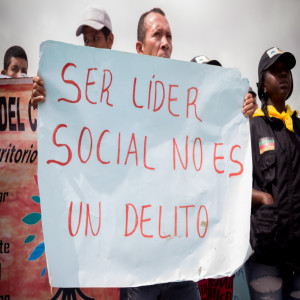  Seguridad para las inversiones en lugar de seguridad para  líderes sociales en Colombia.