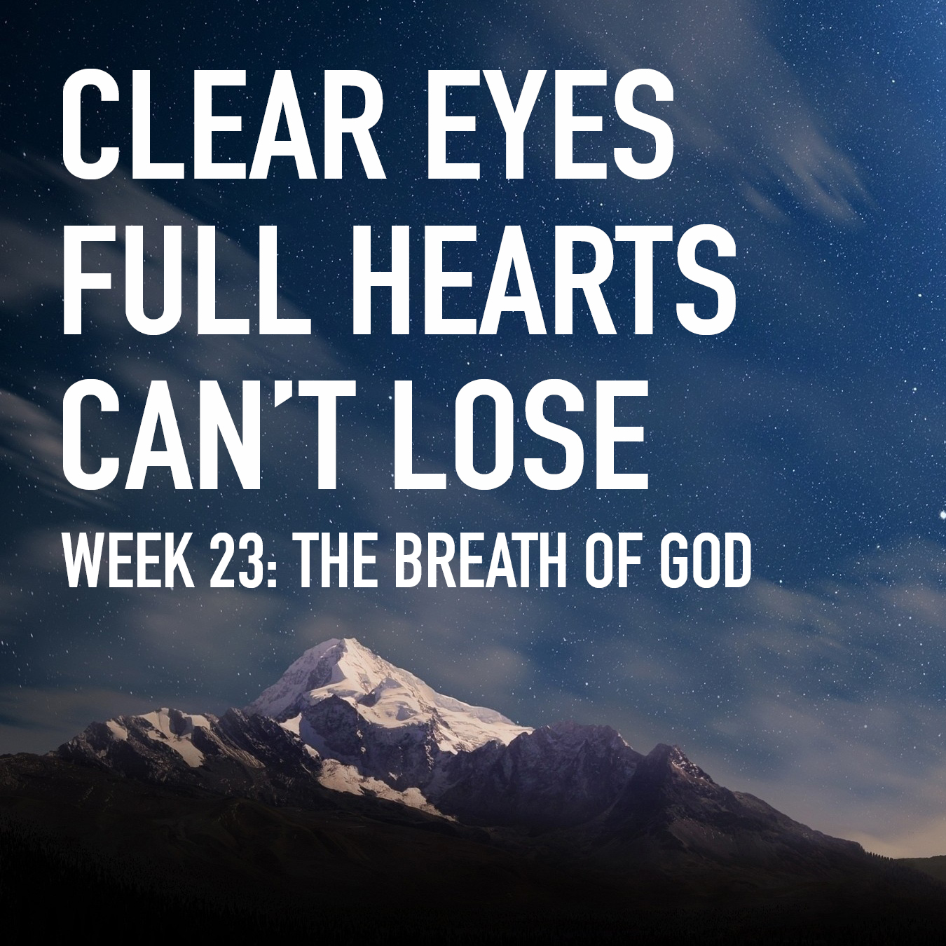 Clear Eyes, Full Hearts, Can't Lose. Week 23: the Breath of God