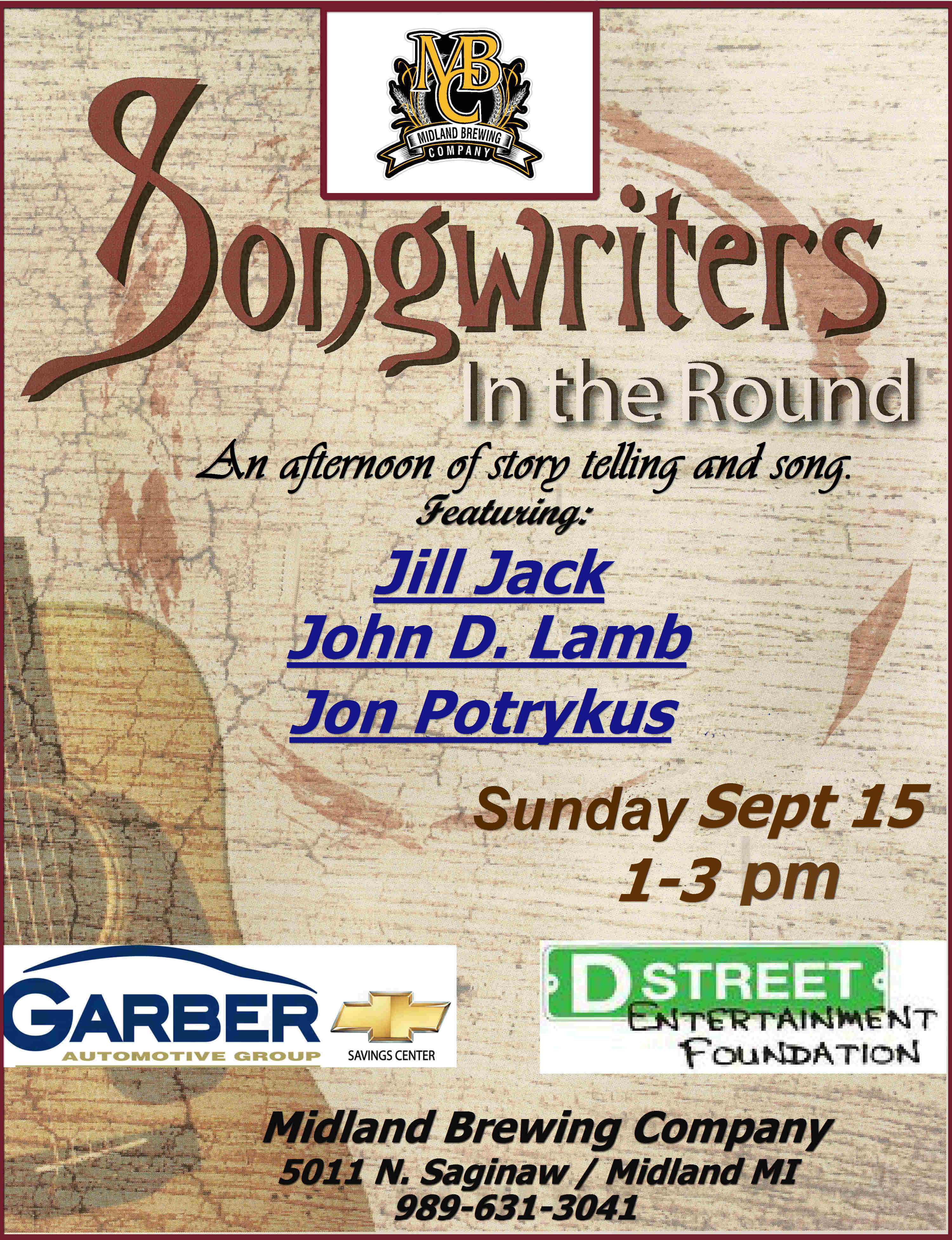 Songwriters in the Round Sept 15 show podcast.