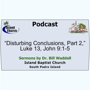 2022-07-31, “Disturbing Conclusions, Part 2,” Luke 13, John 9:1-5
