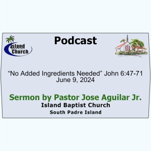 “No Added Ingredients Needed” John 6:47-71, 2024-06-09