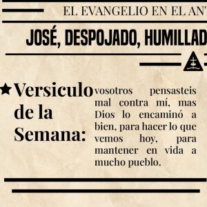 JOSE, DESPOJADO, HUMILLADO, OBEDIENTE Y EXALTADO