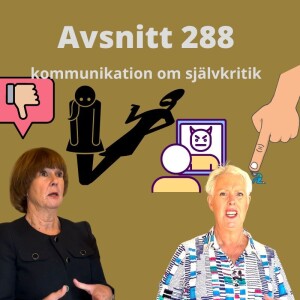 Avsnitt 288, kommunikation om att vara självkritisk