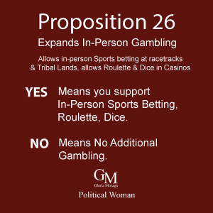 Prop. 26 - Expands In-Person Gambling on Tribal Lands