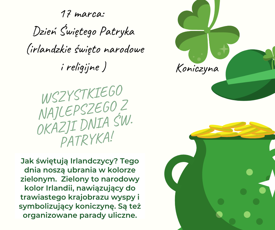 #222 Dzień Świętego Patryka- St. Patrick’s Day