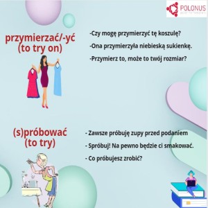#244 Przymierzac( to try on ) & Probowac (to try)