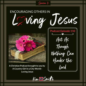 Ep. 110: Act As Though Nothing Can Hinder the Lord