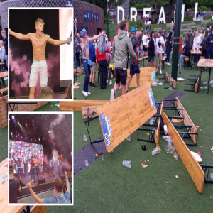 Podcast: Tables overturned and fans storm stage at Margate's Dreamland following England's win over Germany at Euro2020