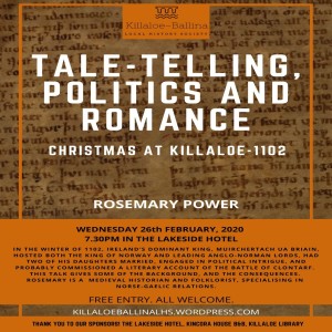 Killaloe Ballina Historical society presents - Tale telling, Politics and romance. Christmas in Killaloe in 1102