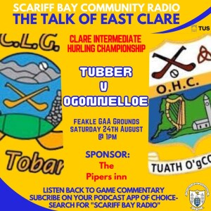 Tubber v Ogonnelloe - Match Sponsor - The Pipers Inn -