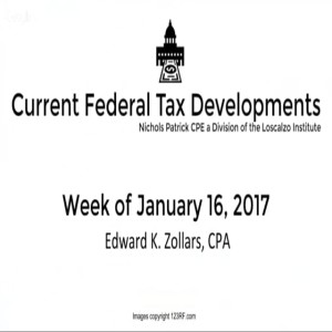 Federal Tax Update - Jan. 16, 2017