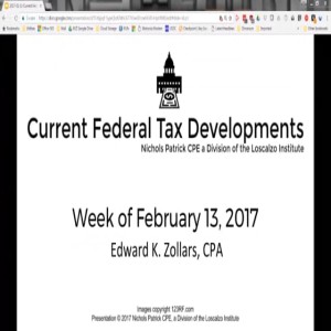 Federal Tax Update - Feb. 13, 2017
