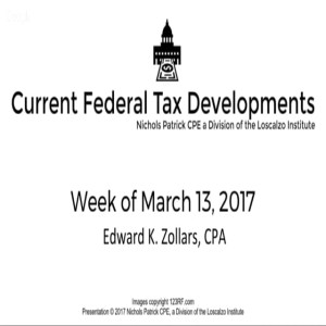 Federal Tax Update - March 13, 2017