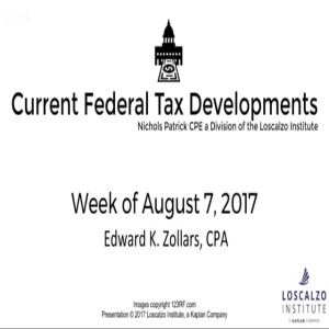 Federal Tax Update - Aug. 7, 2017