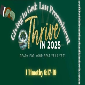 Giving to God A Law Preeminent