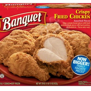 Out of the box of Banquet Chicken...by John and Amy Meyer