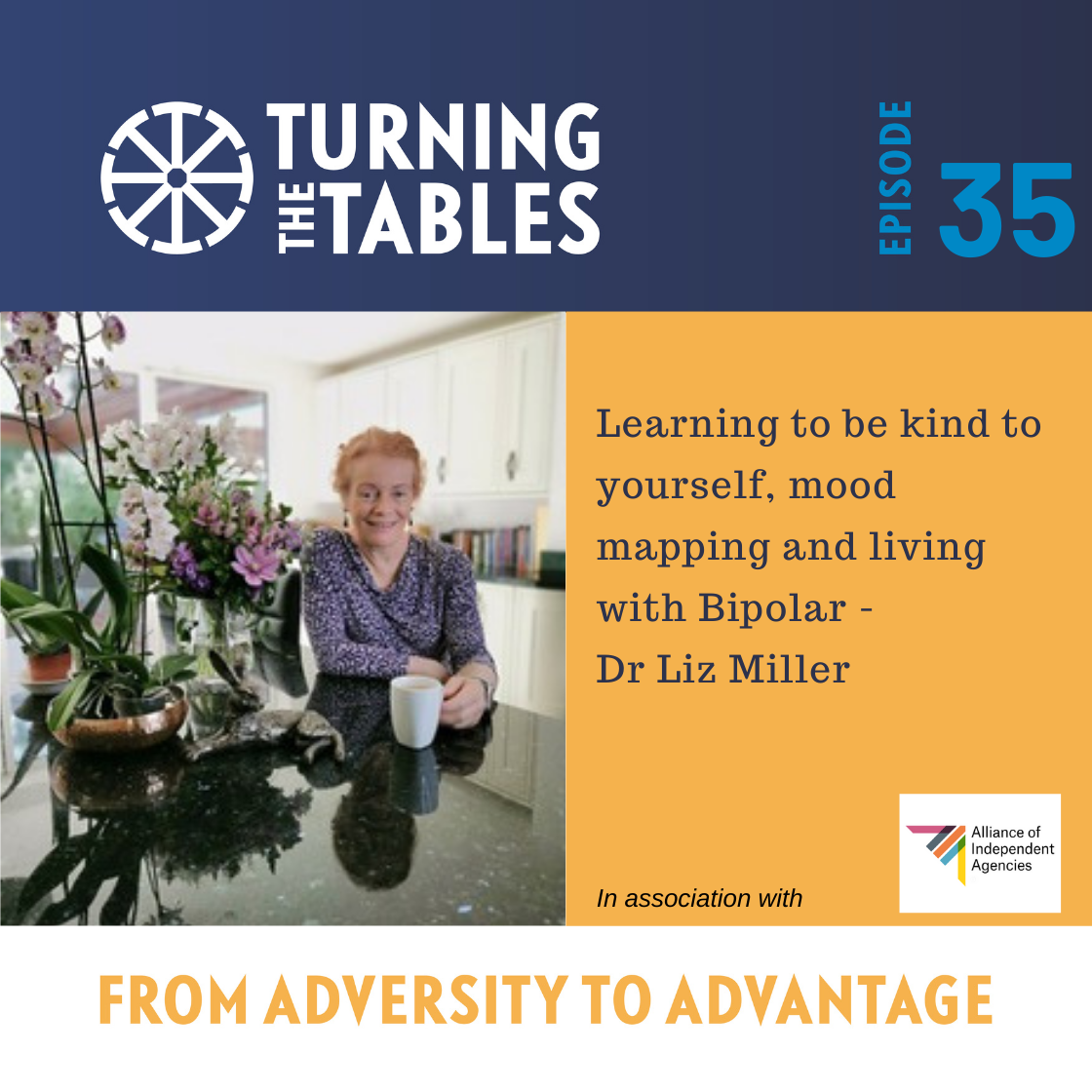 EP 35: Learning to be kind to yourself, mood mapping and living with Bipolar - Dr Liz Miller