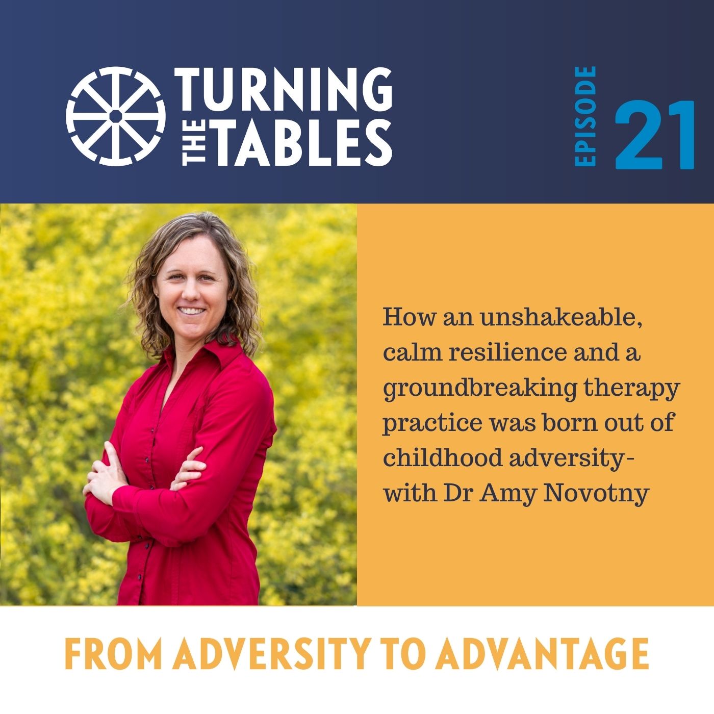 EP 21: How an unshakeable, calm resilience and a groundbreaking therapy practice was born through childhood adversity with Dr Amy Novotny Image