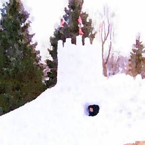 House on the Hill. Snow fort