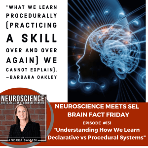 Brain Fact Friday: "Understanding How We Learn: Declarative vs Procedural Systems"