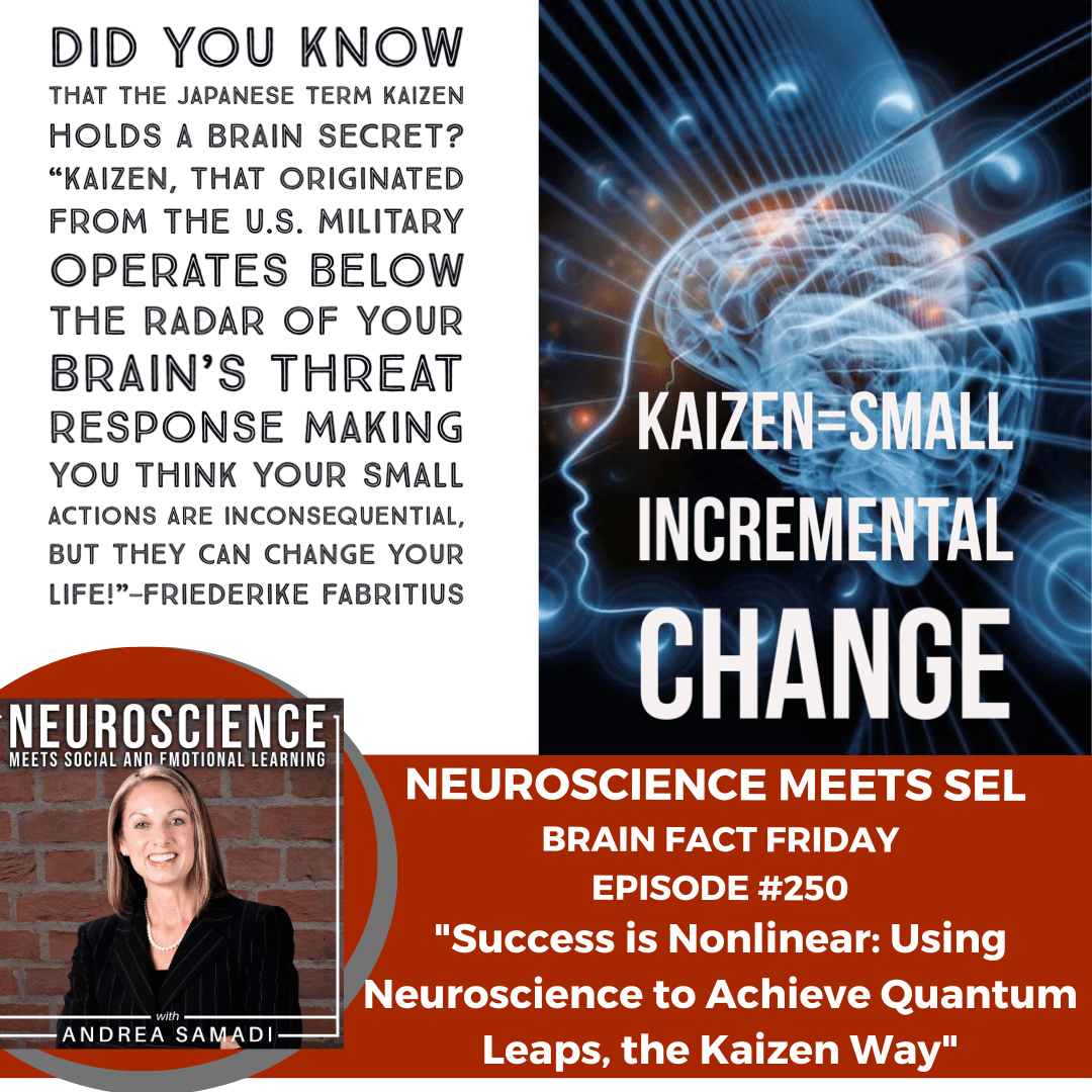 Brain Fact Friday on Success is Nonlinear: Using Neuroscience to Achieve Quantum Leaps, the Kaizen Way.