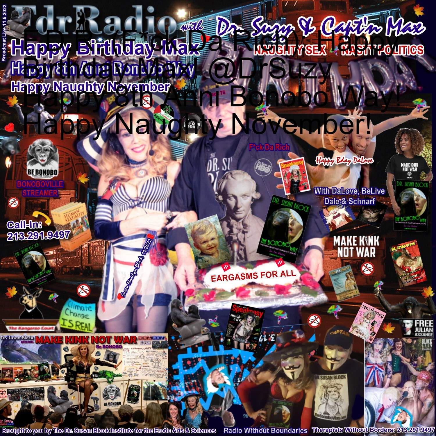 F.D.R. (F*ck Da Rich): Happy Birthday Max! @DrSuzy Happy 8th Anni Bonobo Way! Happy Naughty November! thumbnail
