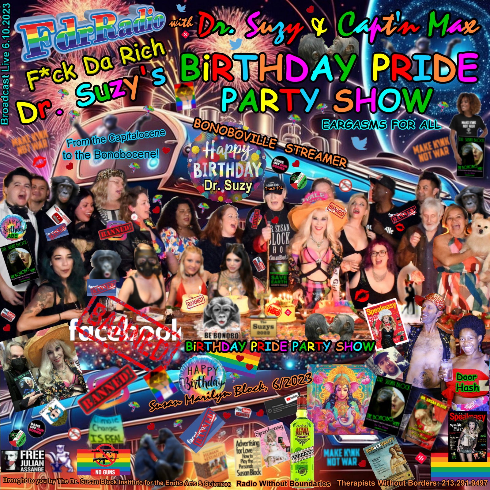 F.D.R. (F*ck Da Rich) @DrSuzy Birthday Pride Party Show thumbnail