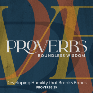 2023.07.09 Proverbs - Developing Humility That Breaks Bones