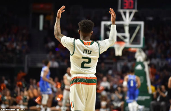 ACCTourney 1-ON-1s - Dan Tortora with Chris Lykes of the Miami Hurricanes (Quarterfinals Round, 2018)