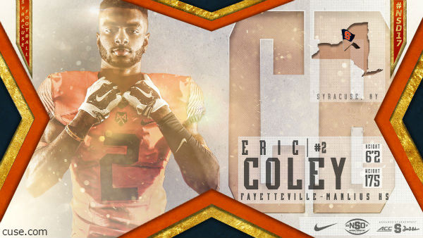 Dan Tortora is joined by 2017 Syracuse Signee WR/DB Eric Coley to Tell His Story, Including 
