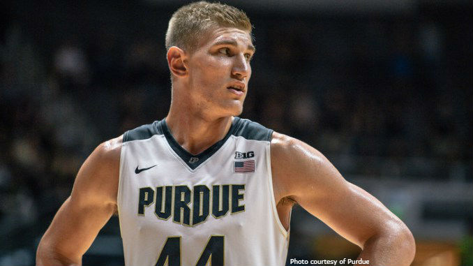 2018 NCAA Tournament 1-ON-1's - Dan Tortora with Isaac Haas of the Purdue Boilermakers (Following Round of 64)