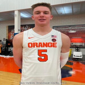 Syracuse Orange 2022-23 Men’s Basketball Season - Dan Tortora with incoming freshman G Justin Taylor