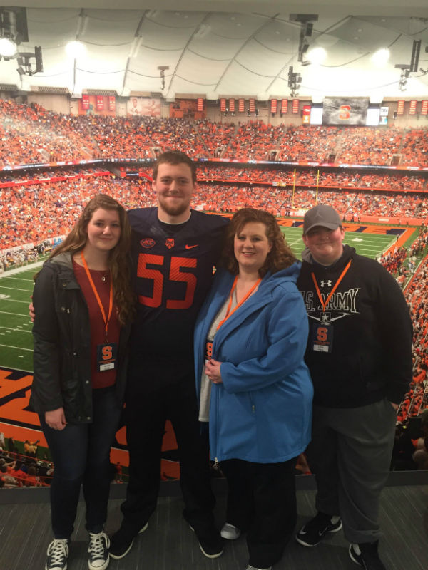 Dan Tortora with Michael Clark, 2016 Offensive Tackle Committed to the Syracuse Orange out of Pennsylvania
