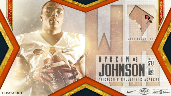 Dan Tortora is joined by 2017 Syracuse Signee WR Nykeim Johnson to Tell His Story, Including 