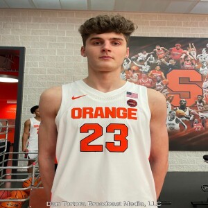 Syracuse Orange 2022-23 Men’s Basketball Season - Dan Tortora with incoming freshman C Peter Carey