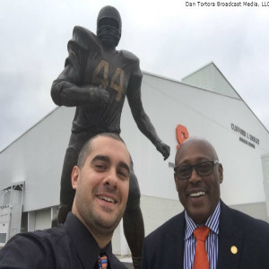 REMEMBERING FLOYD LITTLE - Dan Tortora with Floyd Little after Floyd finished up his post at Syracuse University